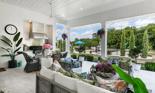 Porch Designs with Spring Color