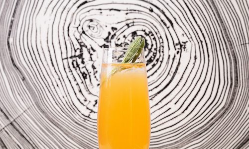 Sage Grapefruit Champagne Cocktail