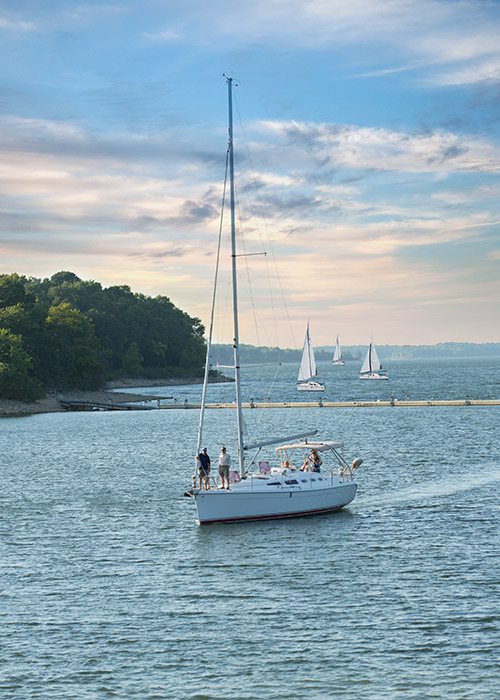 Sailboat on Stockton Lake in Missouri