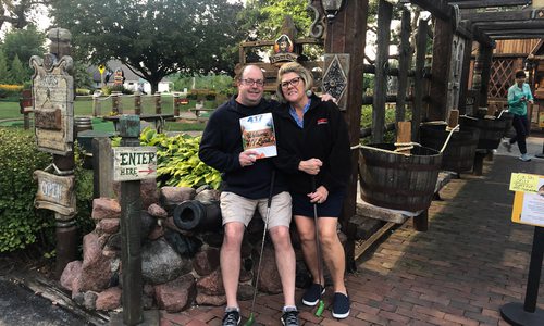 Ed and Laurie Keady enjoyed a family trip to Pirate’s Cove in Sister Bay, Wisconsin, with their “Welcome to 417 Land” issue.