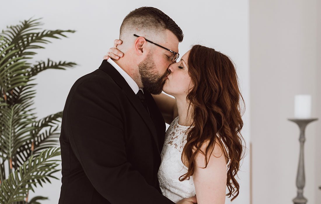 Shawnna and John Moore on their wedding day
