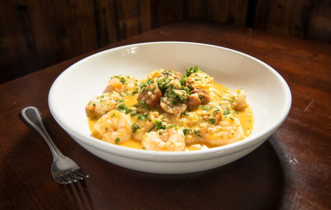 Shrimp and Grits at Farmers Gastropub in Springfield MO