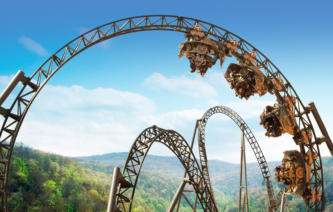 Time Traveler Roller Coaster at Silver Dollar City in Branson MO