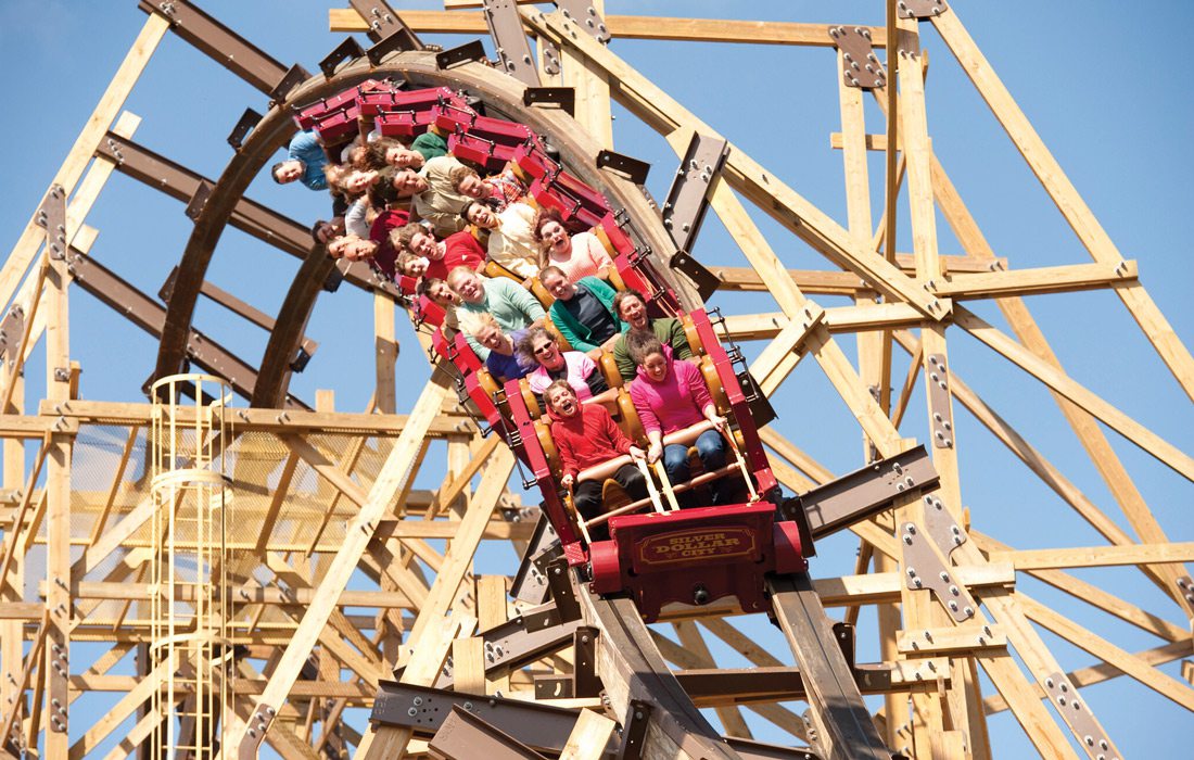 Rollercoaster at Silver Dollar City in Branson MO