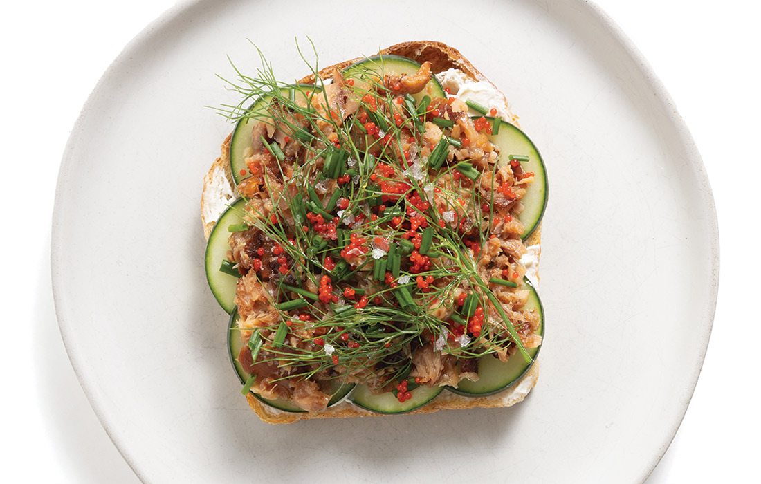 Smoked trout toast