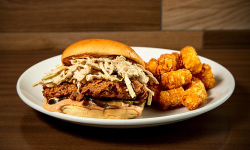 Spicy Chicken Sandwich at Progress