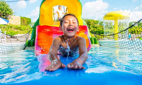 Young boy at Splash Country Resort in Branson MO