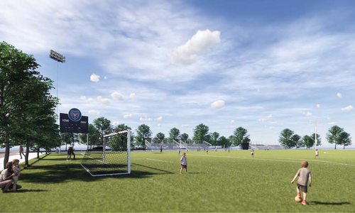 Rendering of the playing field