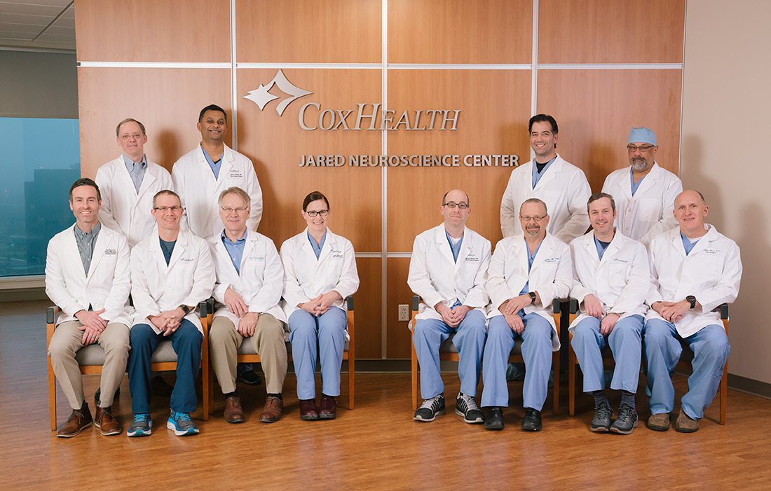 Chad Morgan MD, Michael Workman MD, Ted Lennard MD, Angela Spurgeon DO Back row: Jeffrey Woodward MD, Mayur Jayarao MD, Michael Mumert MD, Mark Crabtree MD, Edwin Cunningham MD, Charles Mace MD Back row: Robert Strang MD, Salim Rahman MD