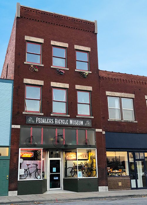 Pedalers Bicycle Museum on historic Commercial Street in Springfield MO