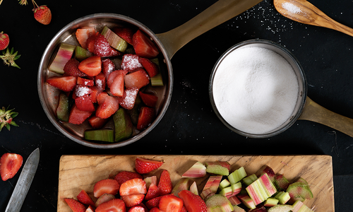 Strawberry Rhubarb Slab Pie