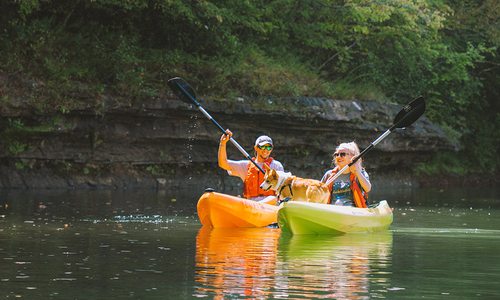 Kayakers on the Mulberry River