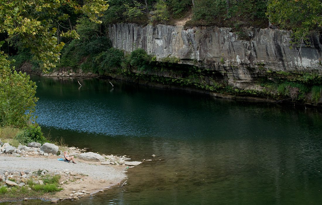 Dog's Bluff is an easy spot to locate and access for a relaxing swim.