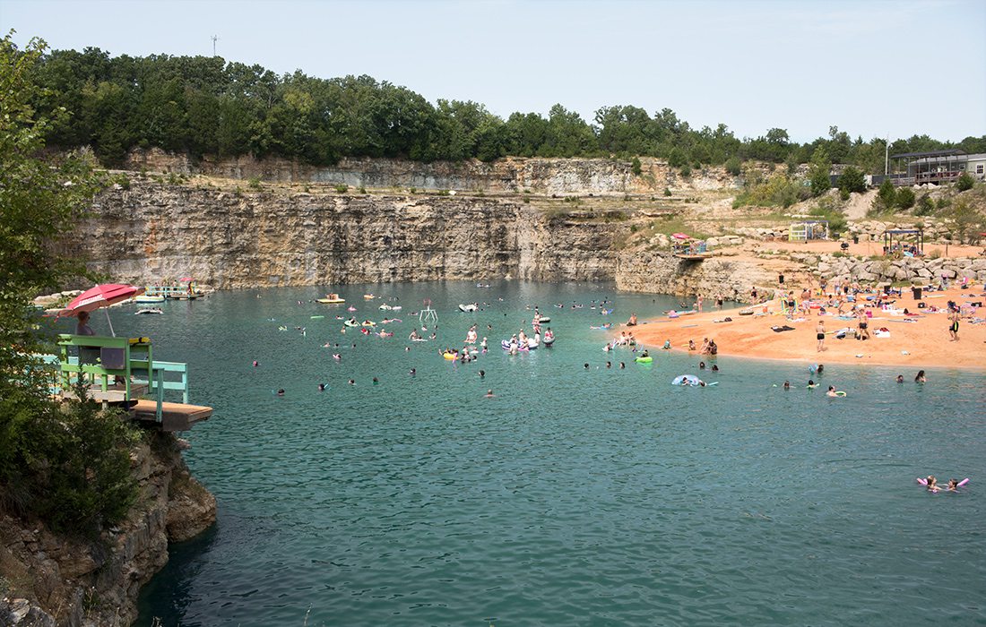 Fugitive Beach has an actual sandy beach and a large swimming area.