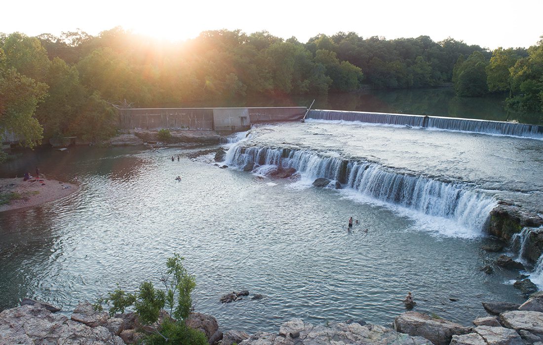 Grand Falls, Missouri's largest continuous waterfall, is located just an easy hour and 15 minutes from Springfield, making it an easy escape.