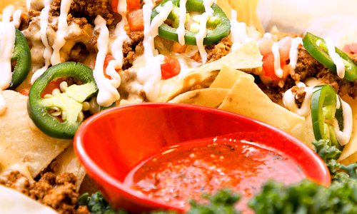 Taco filling closeup photo