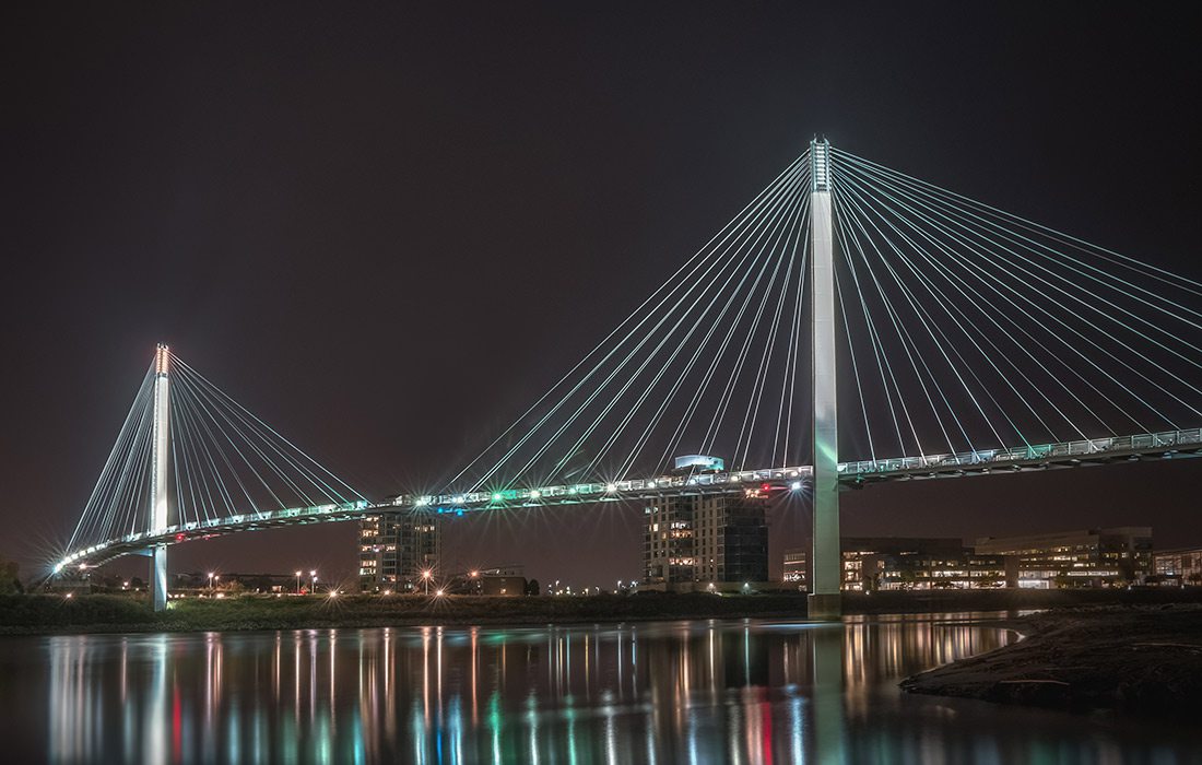 Bob Kerrey Pedestrian Bridge in Omaha, Nebraska