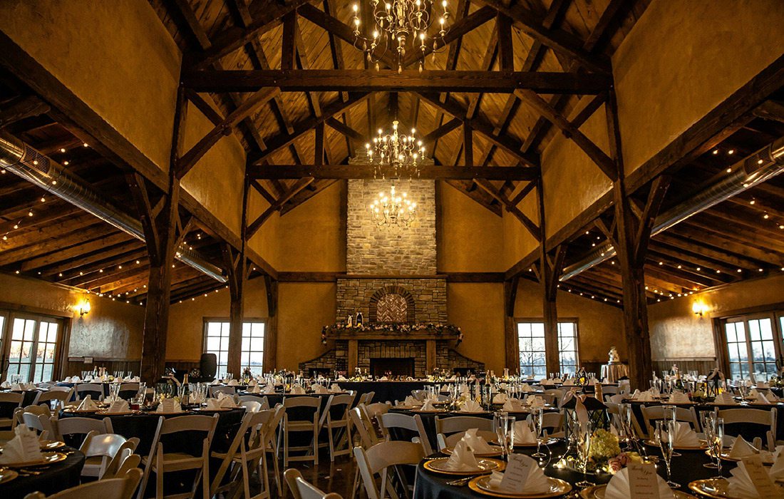 Rustic interior of The Loft at Keith Farms in Ash Grove, MO