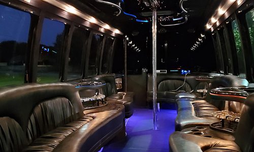 Interior of a Party Bus Kings party bus in Springfield MO