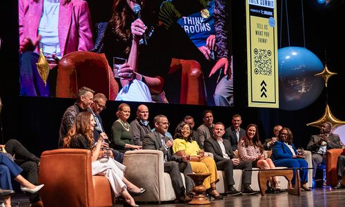 Think Summit 2024 speakers with publisher Logan Aguirre