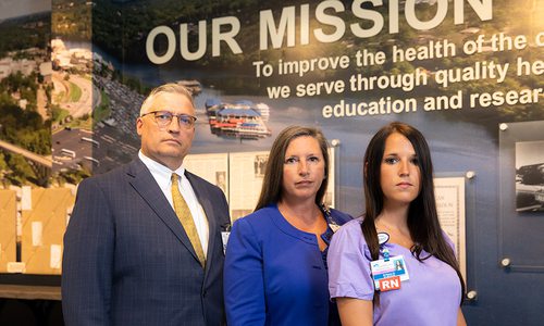 William Mahoney, Lynne Yaggy and Brittany Durrer of Cox Medical Center Branson