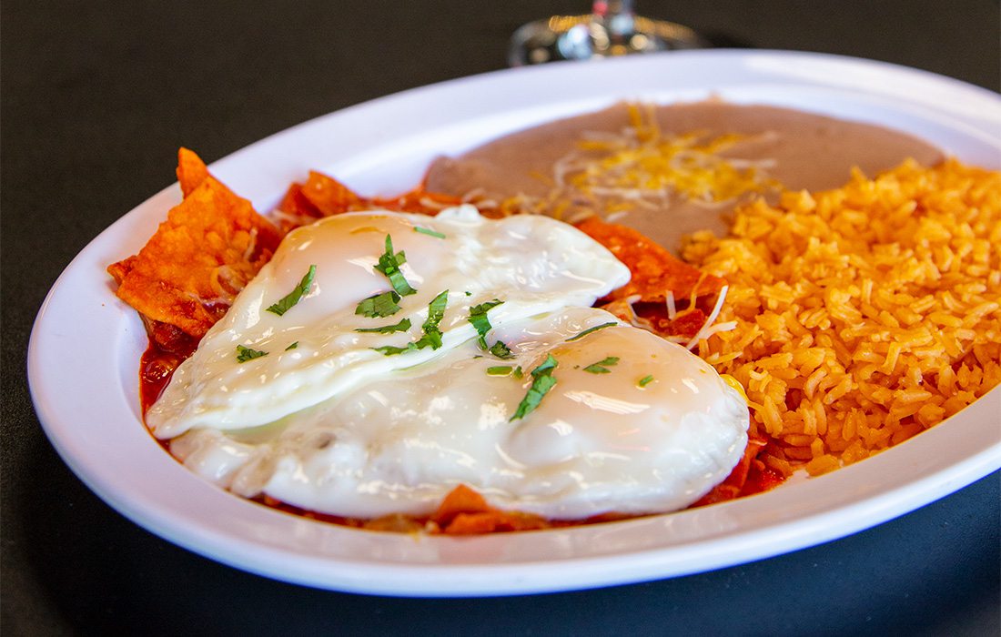 chilaquiles at Tortilleria Perches