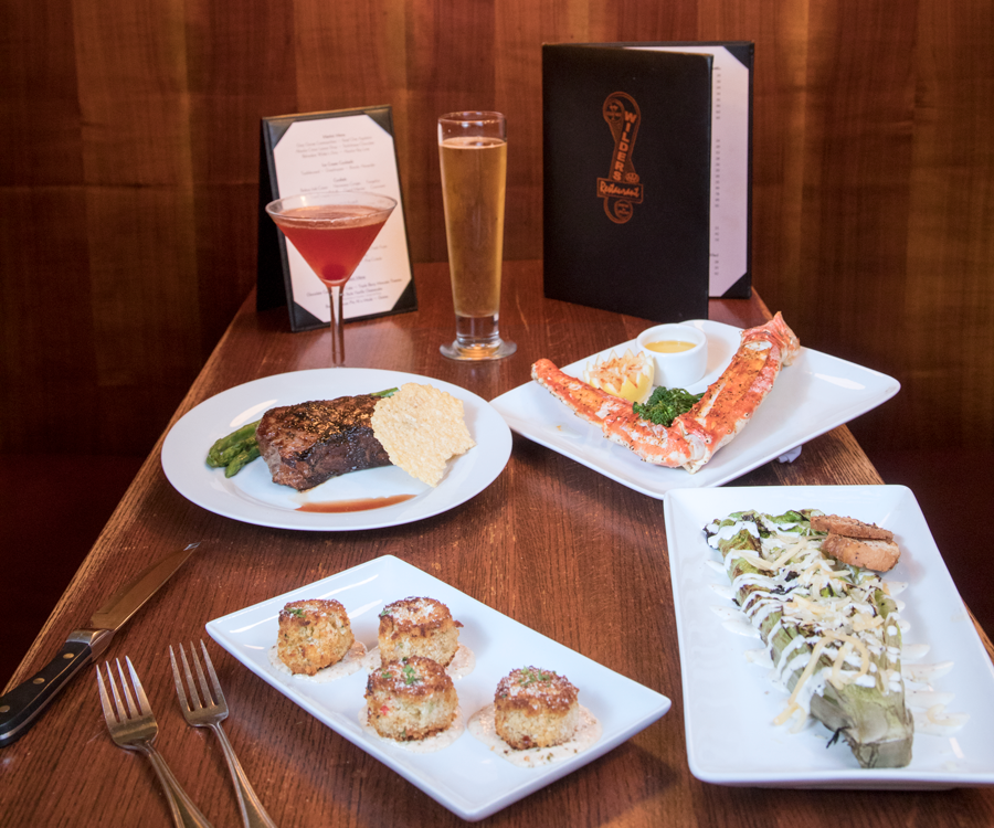 Wilder's Steakhouse boasts a menu full of surf and turf options.