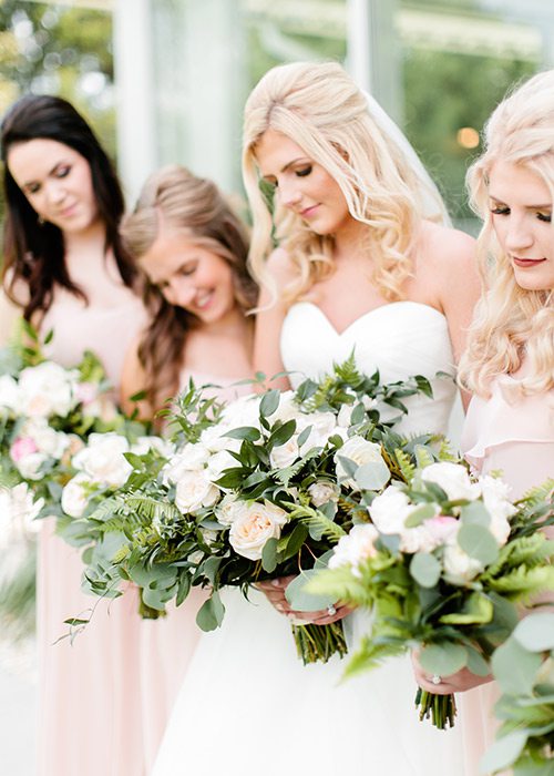 Valerie Moore and her bridesmaids