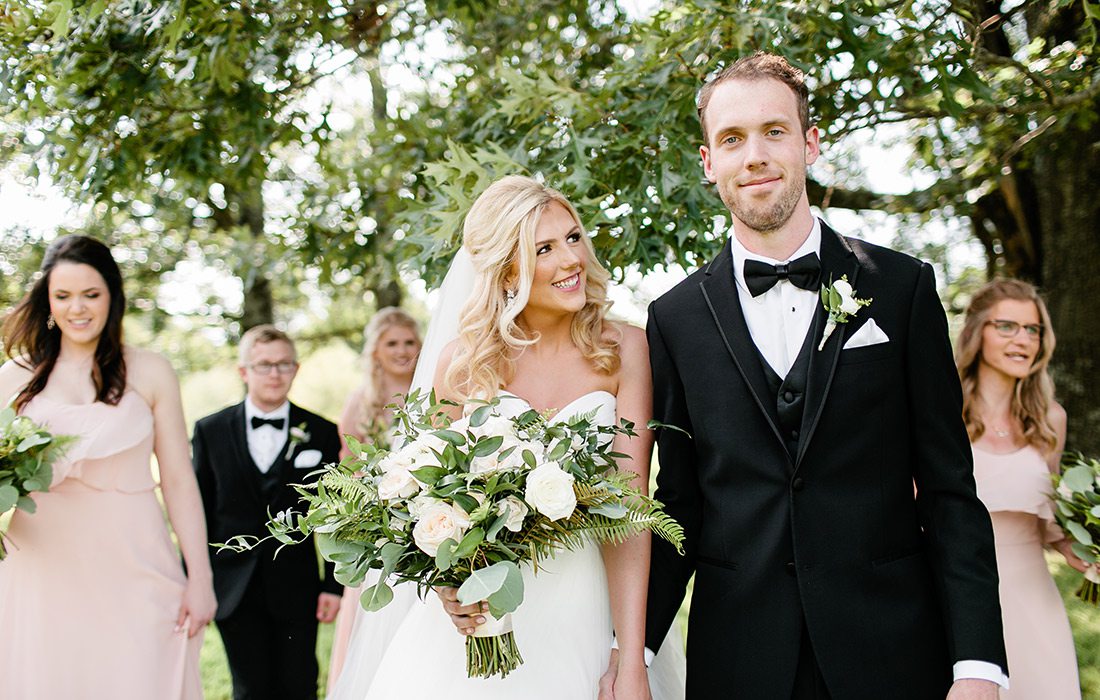 Valerie Moore & Jacob Johnson on their wedding day