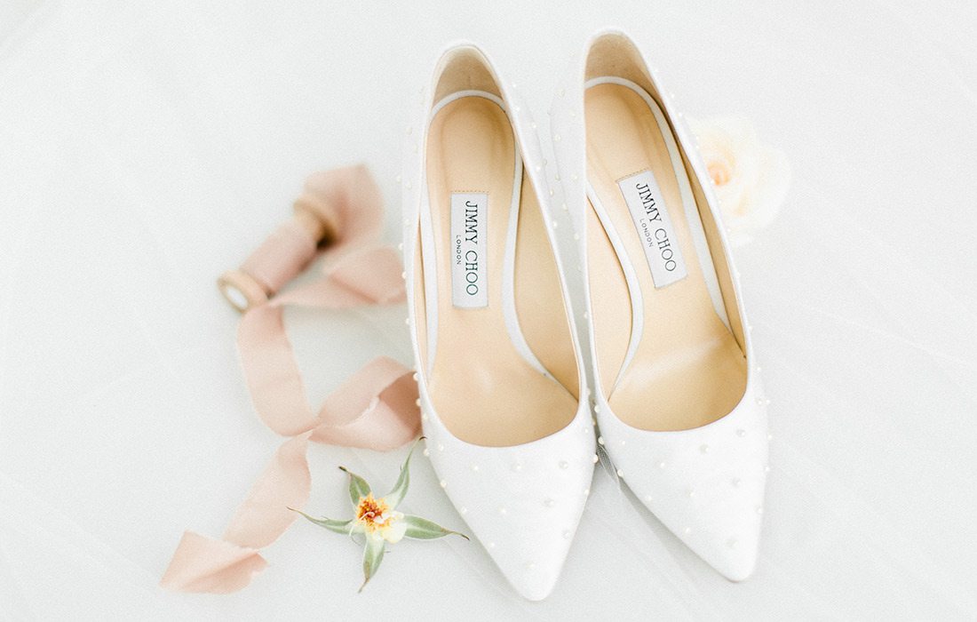 Valerie Moore's Jimmy Choo wedding shoes