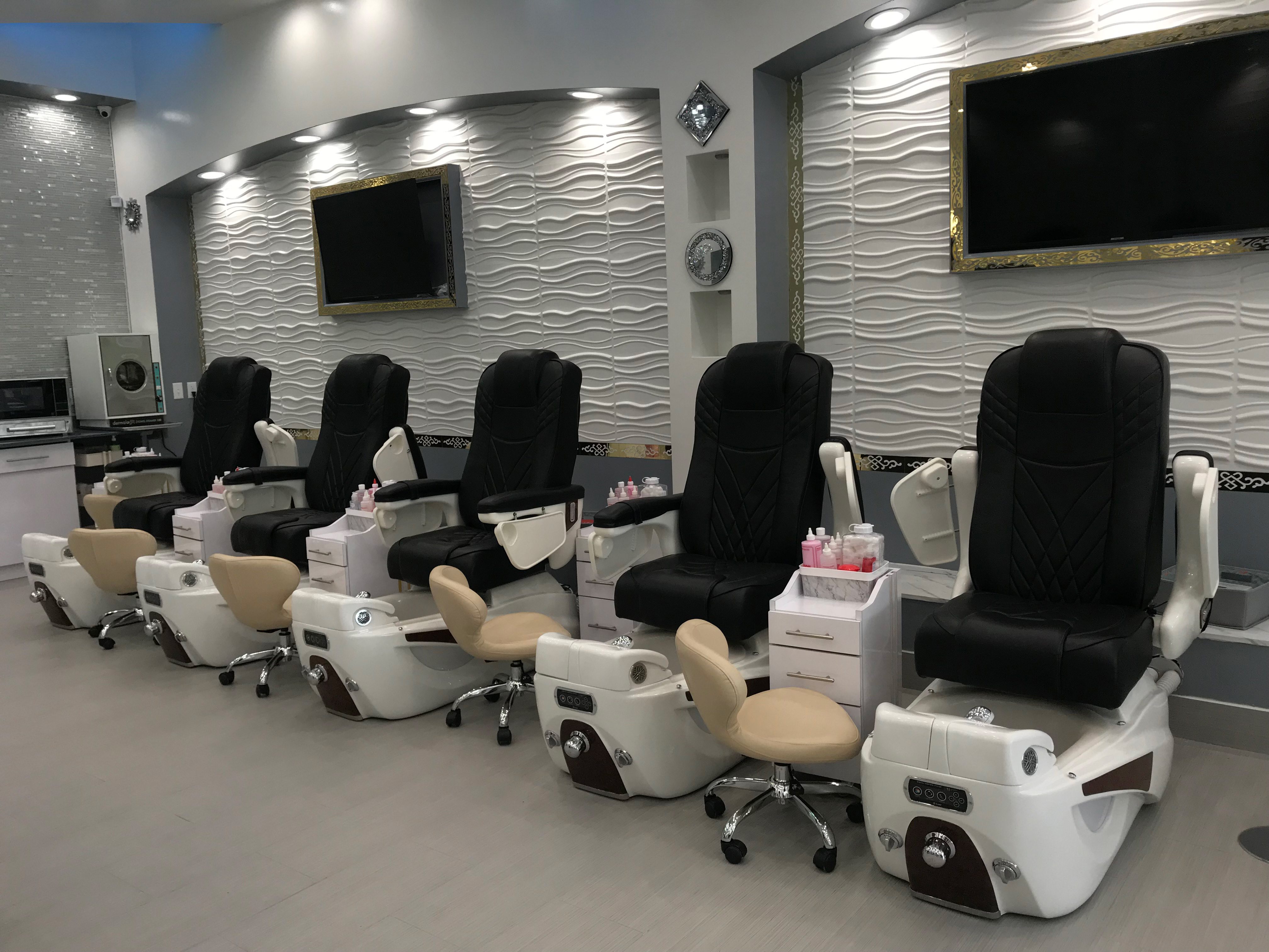 Venus Nail Bar houses 10 pedicure stations.