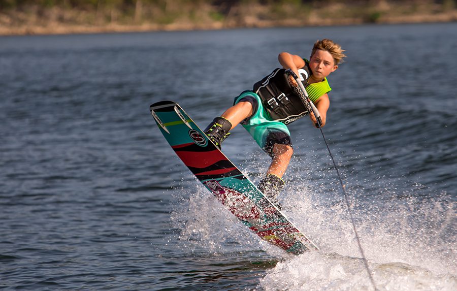 Wake surfing photo