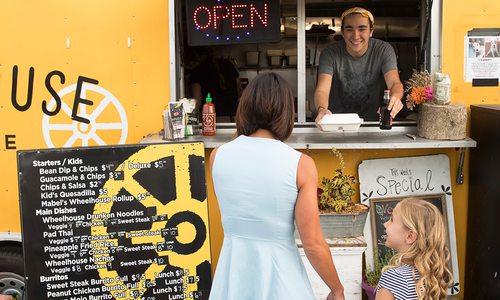 Ordering food from The Wheelhouse food truck in Springfield MO