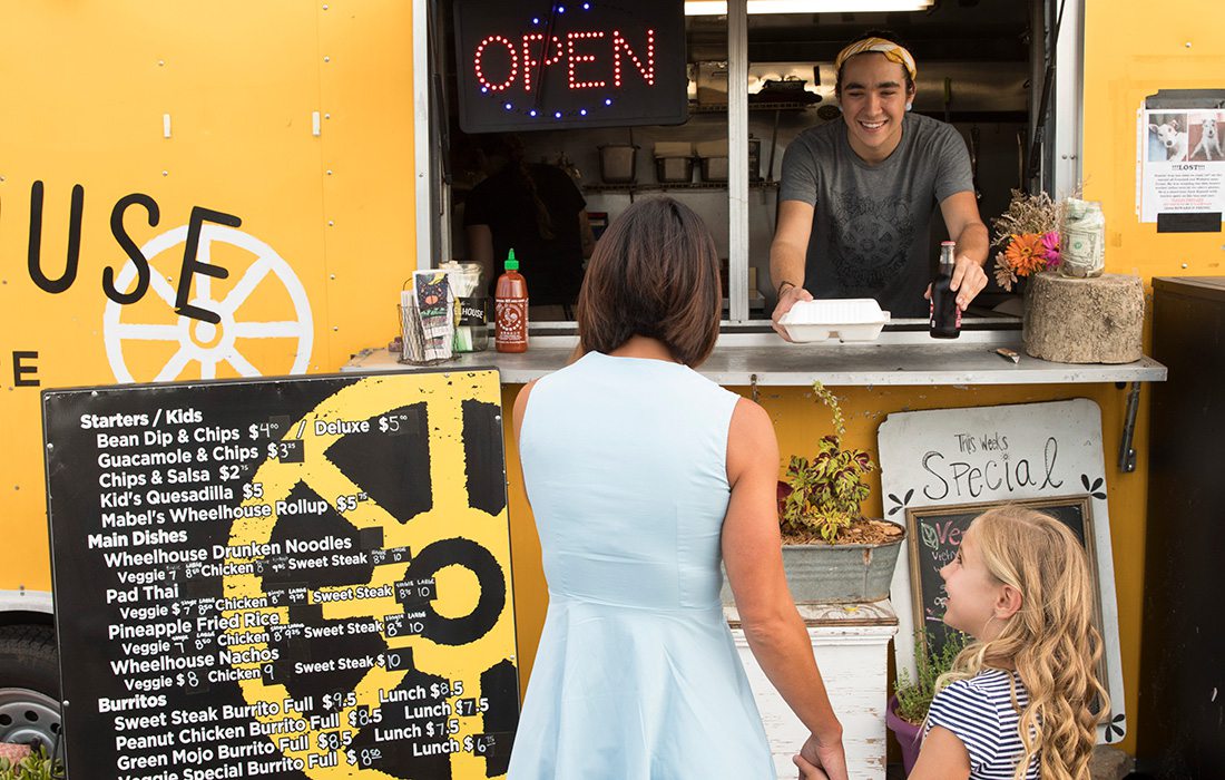 Ordering food from The Wheelhouse food truck in Springfield MO