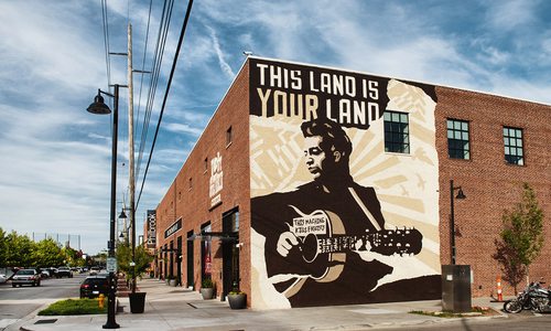 Woody Guthrie museum in Tulsa, Oklahoma