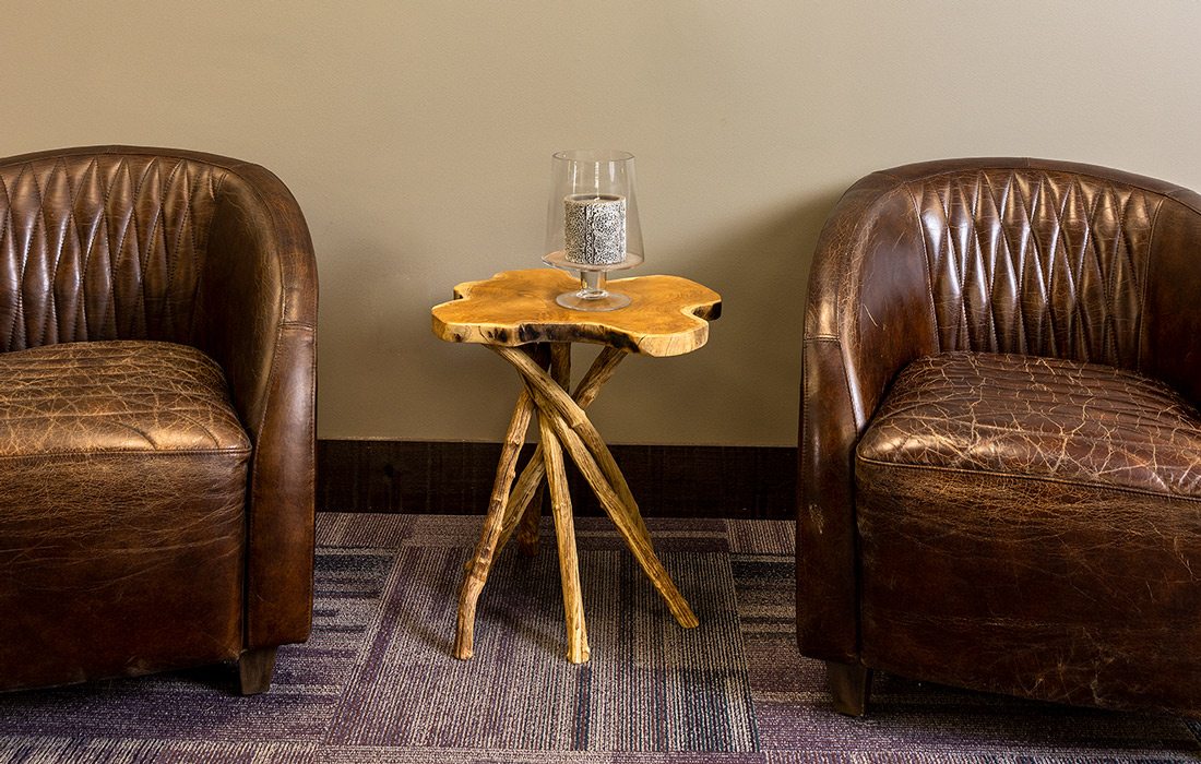 Two leather chairs