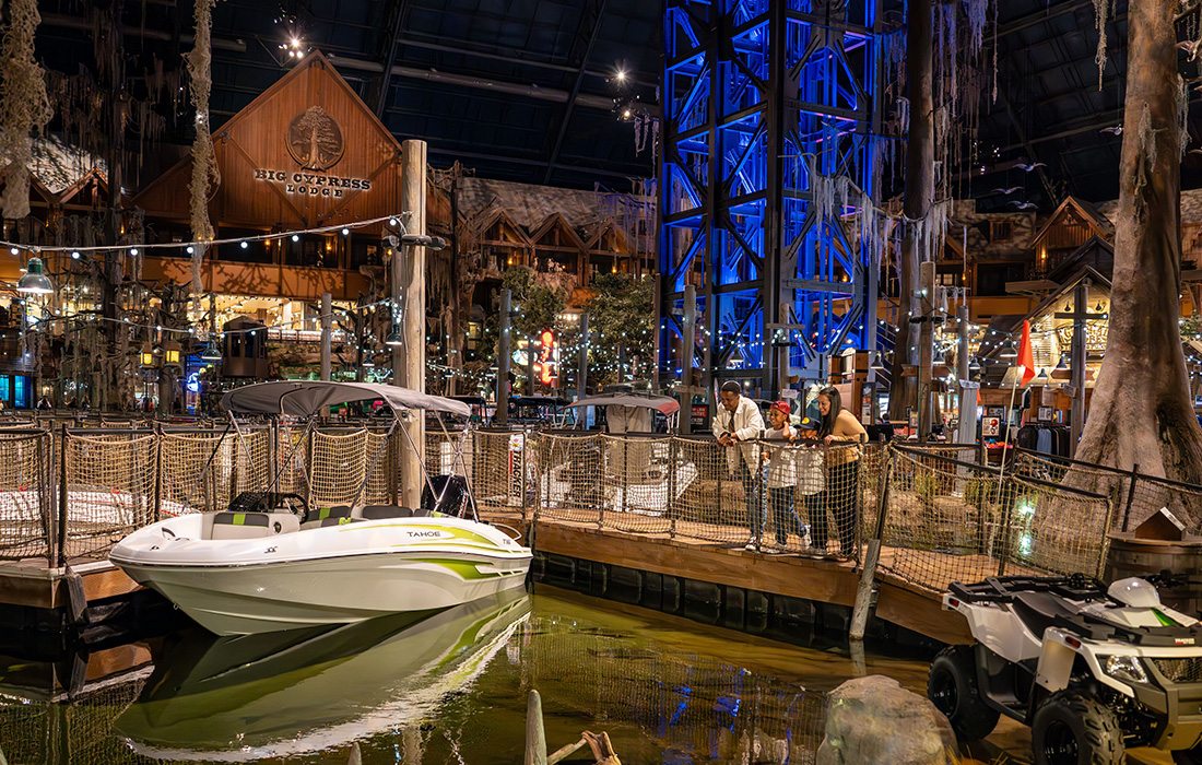 Inside the Bass Pro Shops at Big Cypress Lodge.