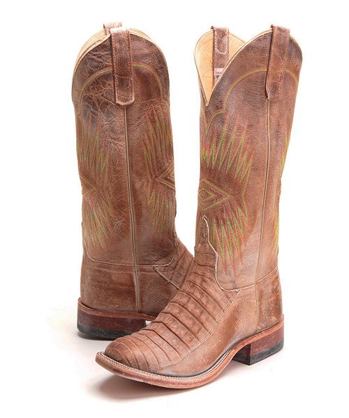 Anderson Bean men’s caiman alligator cowboy boots