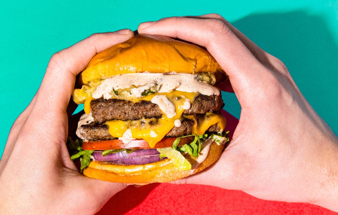 The Spicy Fried Pickle Burger from RepMO Burger Co.