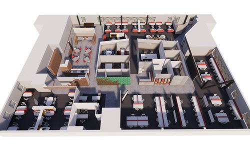 Maximum efficiency office plan