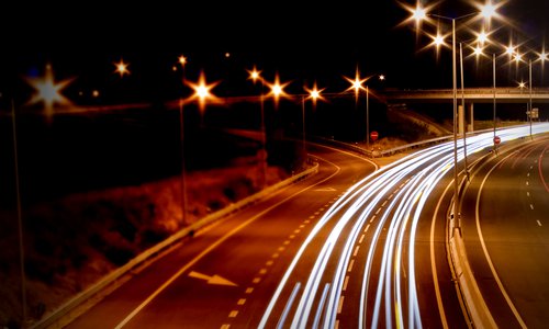 night lights on a highway