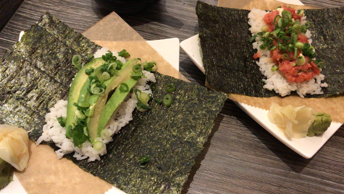 Hand rolls at Karai in Springfield, MO