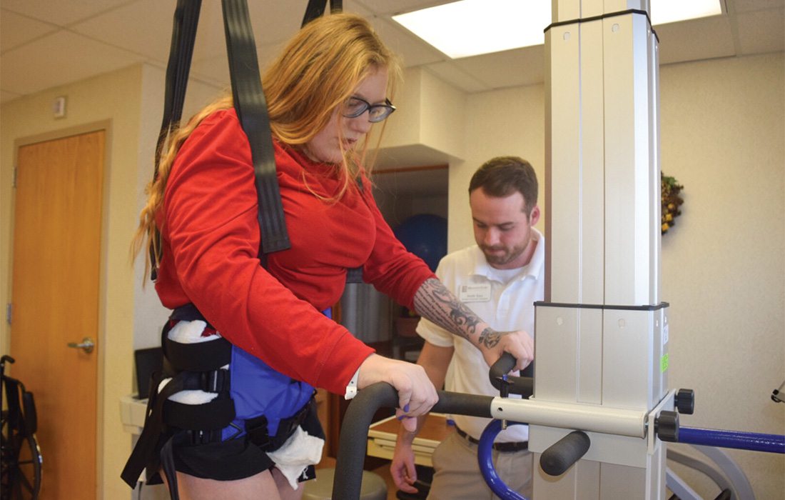 Brooklyn Kellet walks again with LiteGait