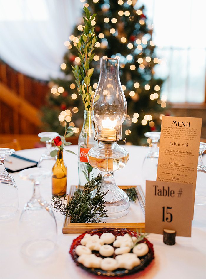 wooden decor during a wedding