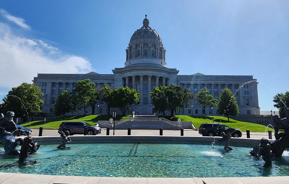 The capitol building in Jefferson City, MO.