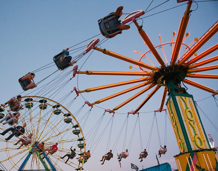 People on the Yoyo ride at Ozark Empire Fair.