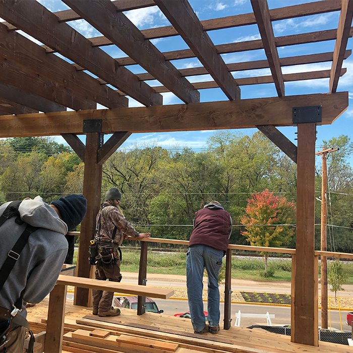 patio under construction