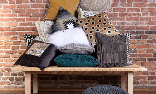 Refresh Your Pillows with Velvets, Suedes, Leathers, Fur & Macramé