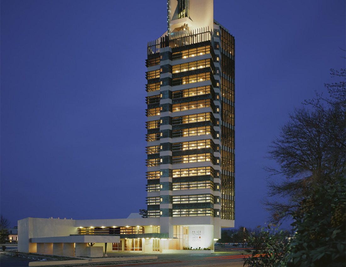 The Inn at Price Tower, realized by Frank Lloyd Wright, in Bartlesville, Oklahoma