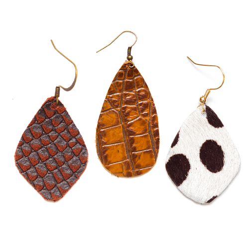 Leather earrings